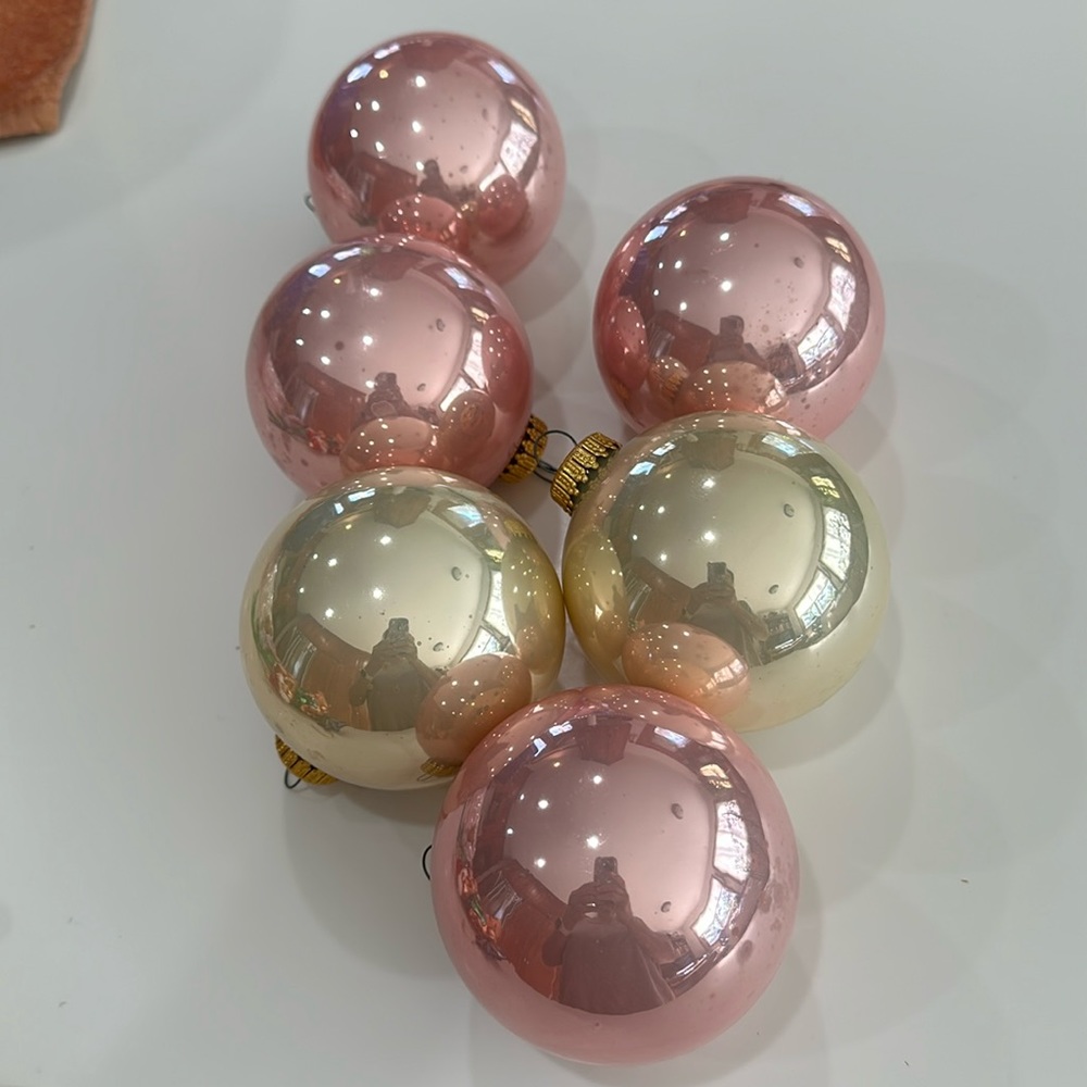 Vintage 6  West Germany Ornaments